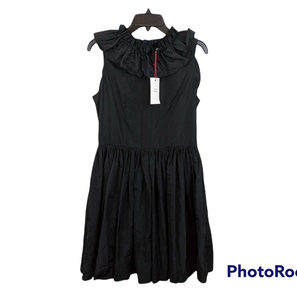 NWT Boutique Olivia Rohde Sleeveless Black Ruffle Mini Dress sz 10